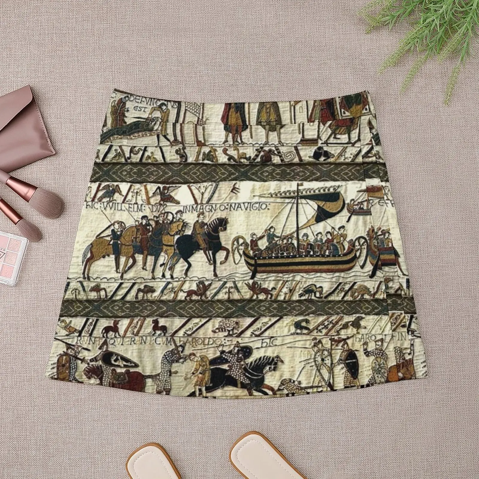 Bayeux Tapestry Mini Skirt women's skirts trend 2025 Short women′s skirts Mini Skirt