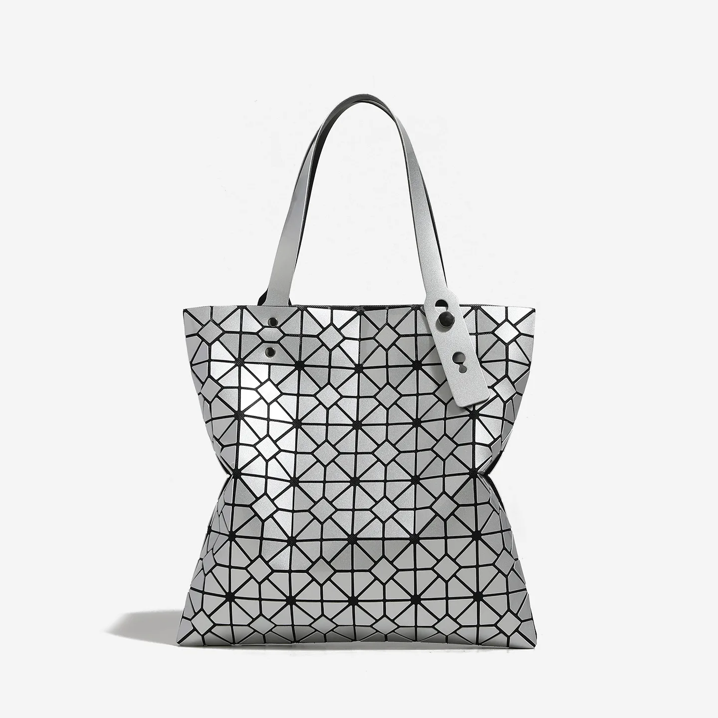 2026 New Geometric Diamond Grid Large Capacity Women's Tote Bag Fashionable Handbag Shoulder Bag Handbag Open Top Closure