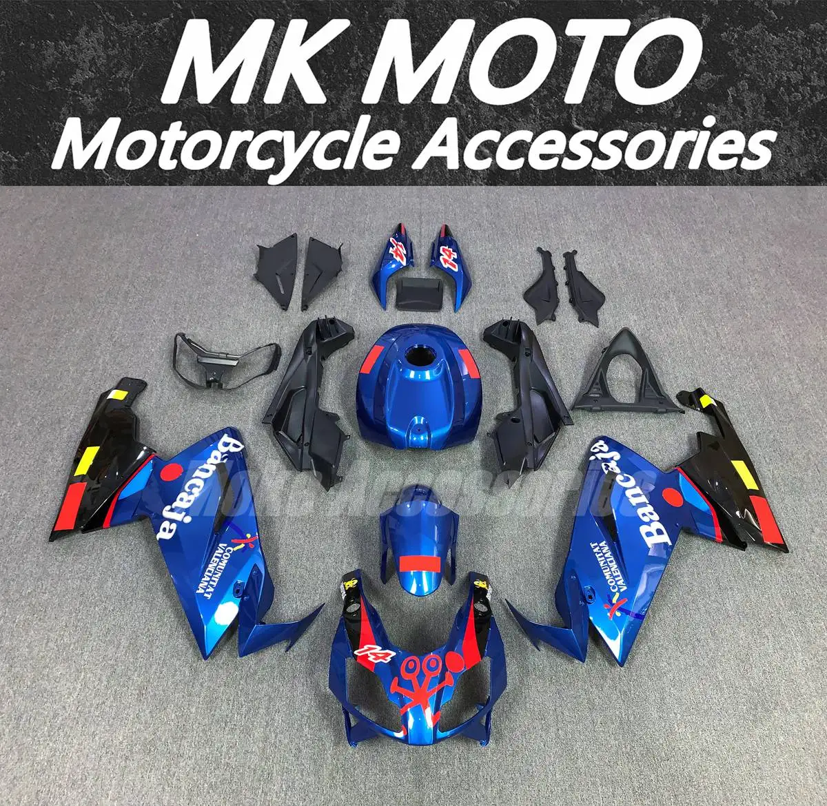 

Motorcycle Fairings Kit Fitfor Aprilia Rs125 2006 2007 2008 2009 2010 2011 Bodywork Set High Quality Injection NEW Blue Black