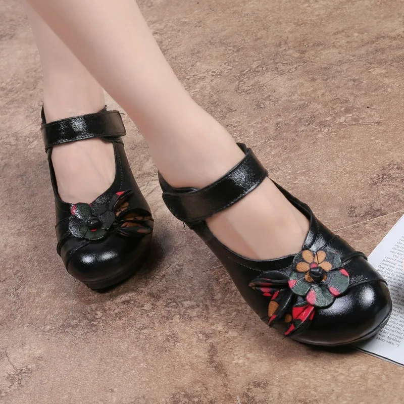 Xiuteng 2022 Women Pumps Leisure Style Square CrudeHeel Flock Round Toe Spring and Autumn Elegant Shallow Ladies Shoes