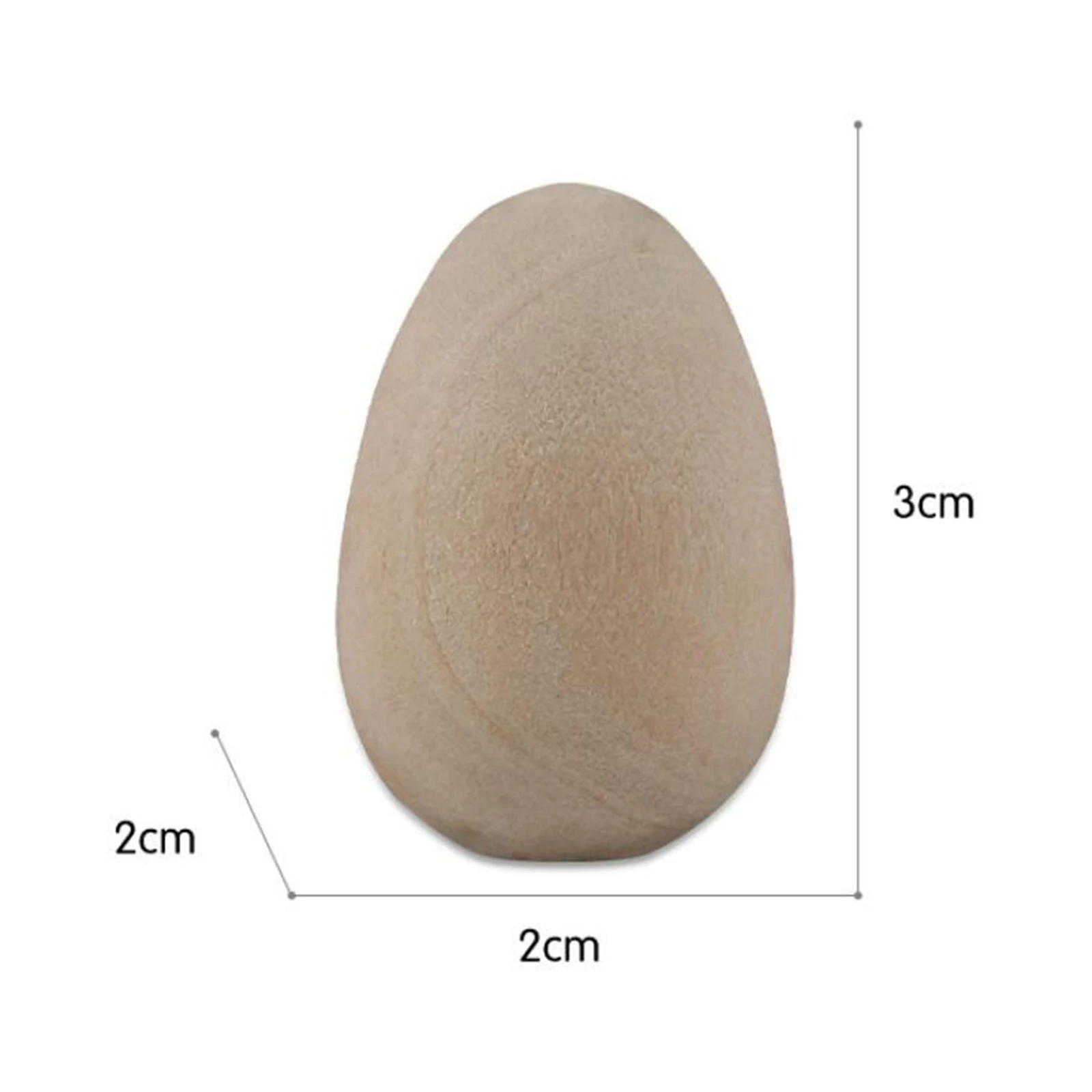 10 Pieces Wooden Blank Eggs Painted Exercise Kids Gifts DIY Crafts Fake Eggs