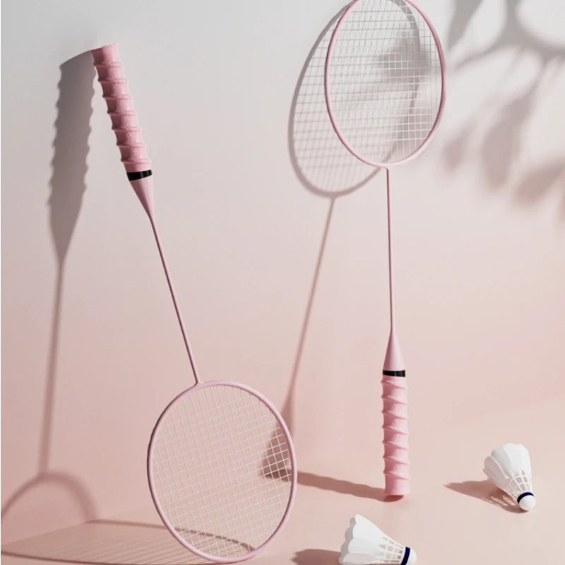 

Super Light Carbon Fiber Badminton Rackets Feel Light Professional Racket Adults and Children Can Play Single Double Racket Set
