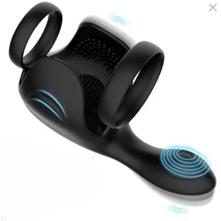 Male's Prostate Vibrator Testicle Massager Anal Perineum Stimulator Penis Ring Delay Ejaculation Masturbator Sex Toy for Men