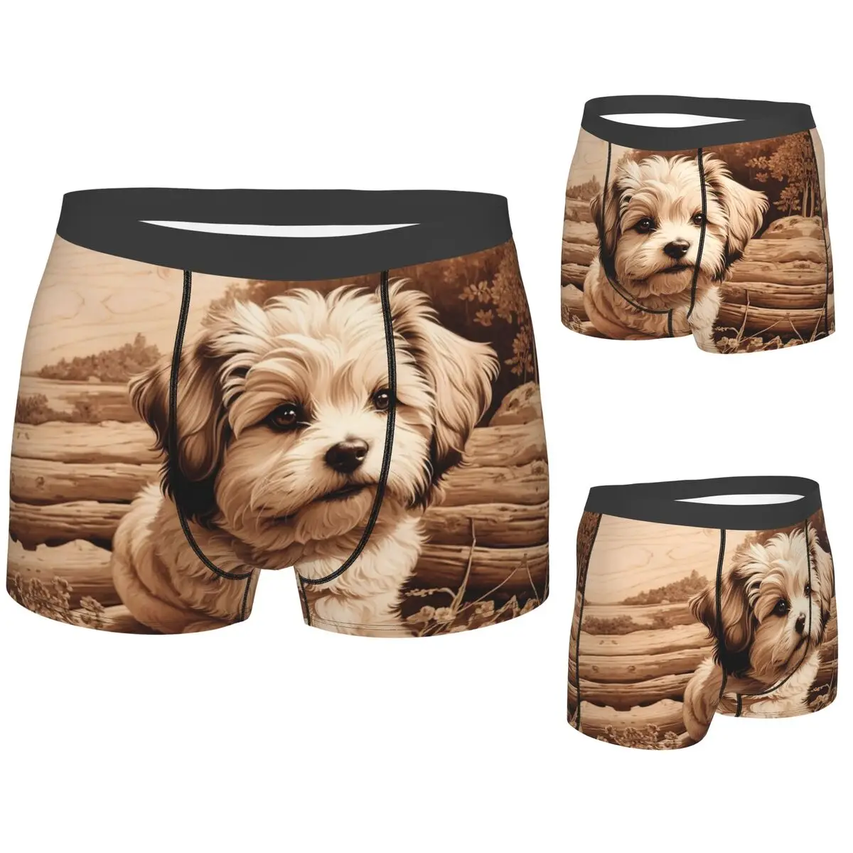 

Boxer Underpants Shorts Havanese The Joyful Spirit Of Wood Panties Male Ventilate Underwear for Homme Man Boyfriend Gift