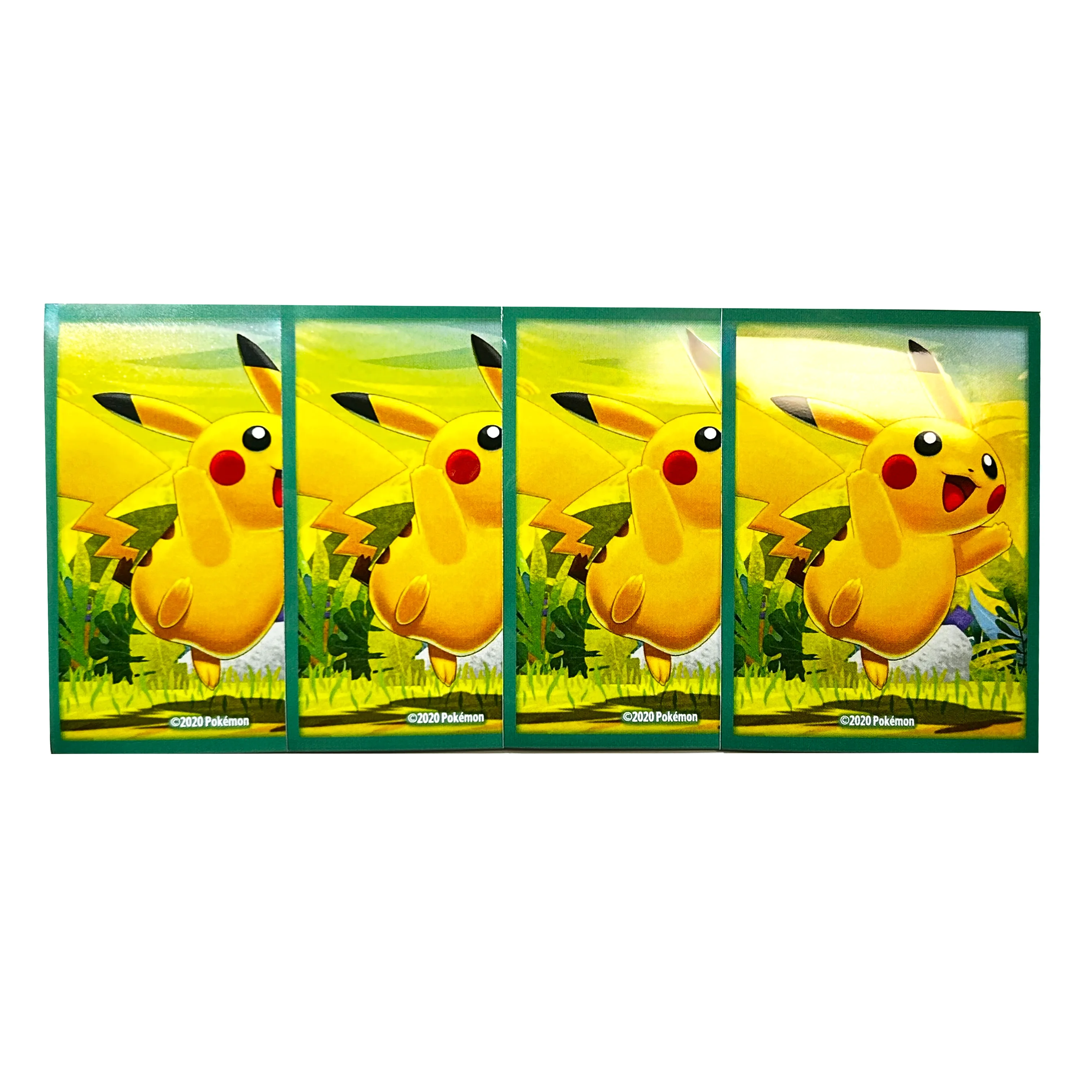 60 Stück Pikachu-Kartenhüllen, PKM-Standardgröße, PTCG-Deckschutzhüllen, Sammelkartenhüllen, Spiele, Protektoren, Geschenke, 66 x 91 mm