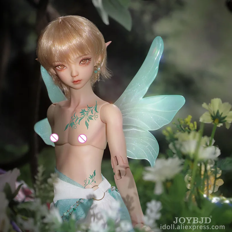 JOYBJD fantasia anjo Keith Bjd boneca, asa transparente, calças azuis, saia Graecism estilo boneca de resina, corpo dramático,, 1/4