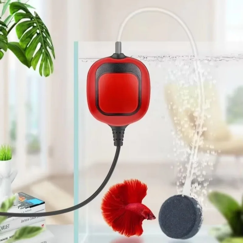 Ultra-quiet Eco-friendly Square Plastic Piezoelectric Aquarium Air Pump Silent Mini Desktop Beta Fish Tank Fast Delivery