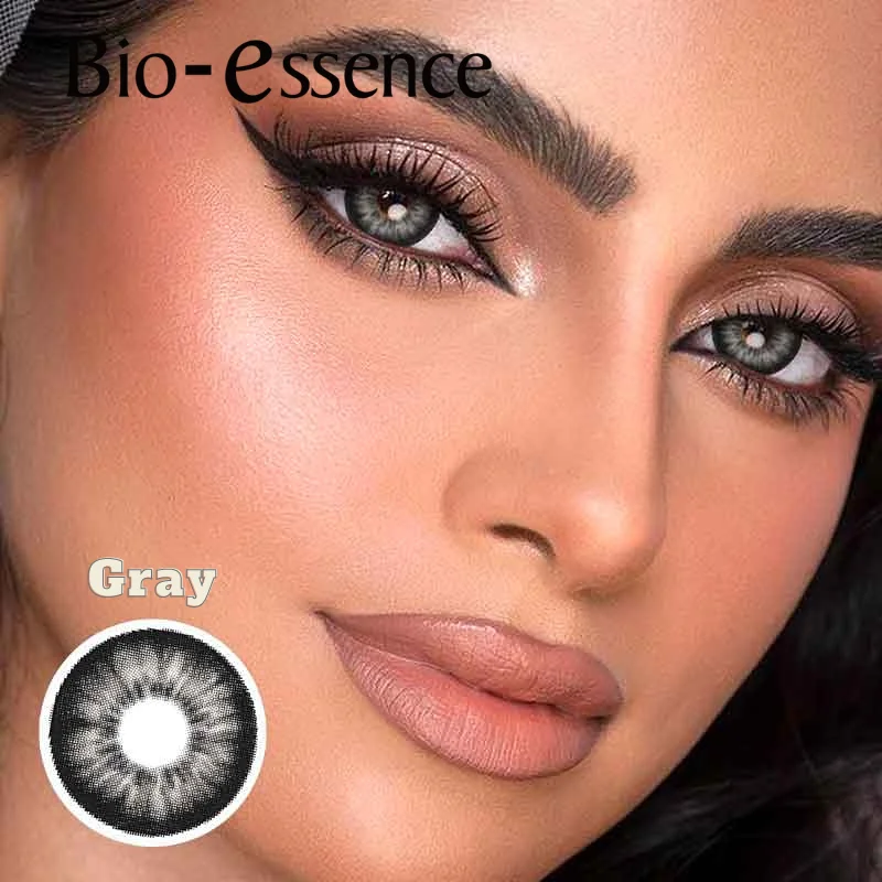 Bio-Essence 1 Pair Color Contact Lenses with Natural Eye Contact Series Lenses Blue Brown Green Lenses Pupils Beauty Colorcon