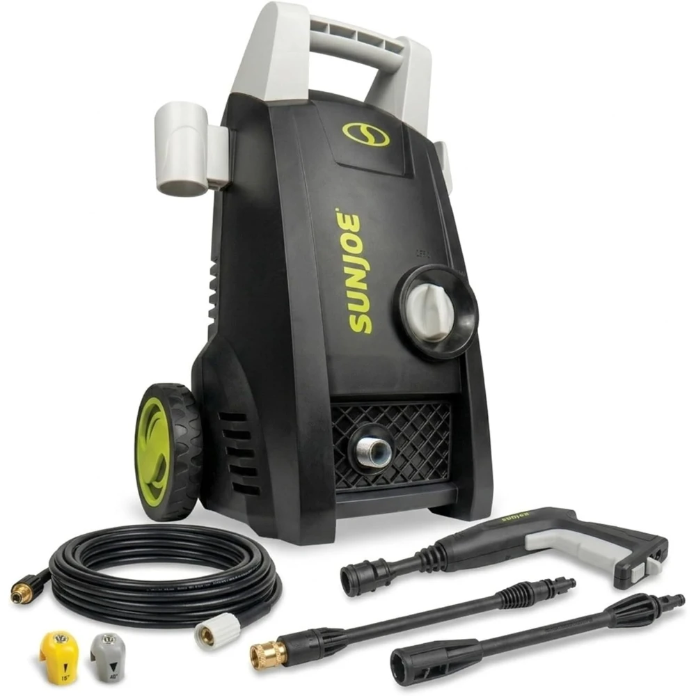 

Electric Pressure Washer with 11-Amp Motor and 1.1 GPM, Portable Water Cleaner with Adjustable Spray Wand for Car, Garden, and Patio Washing and Cleaning