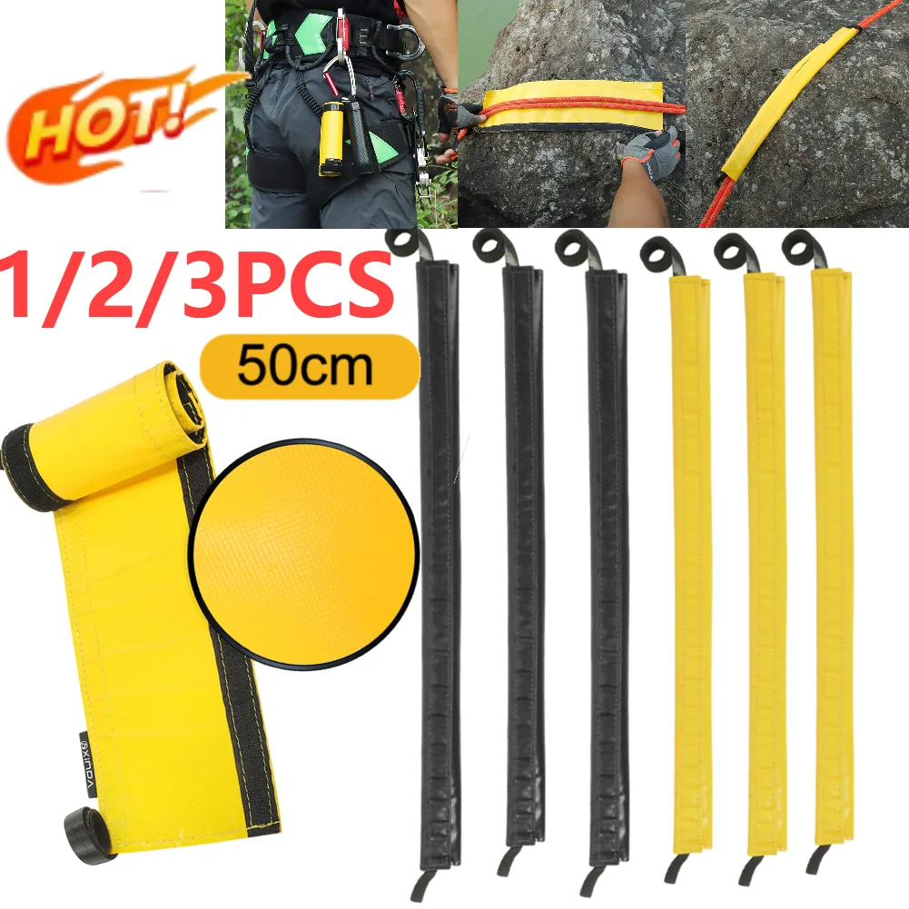 Cubierta protectora de cuerda de escalada, cinta mágica de PVC, Protector antidesgaste, equipo de escalada en roca, 3-1 piezas, 50cm