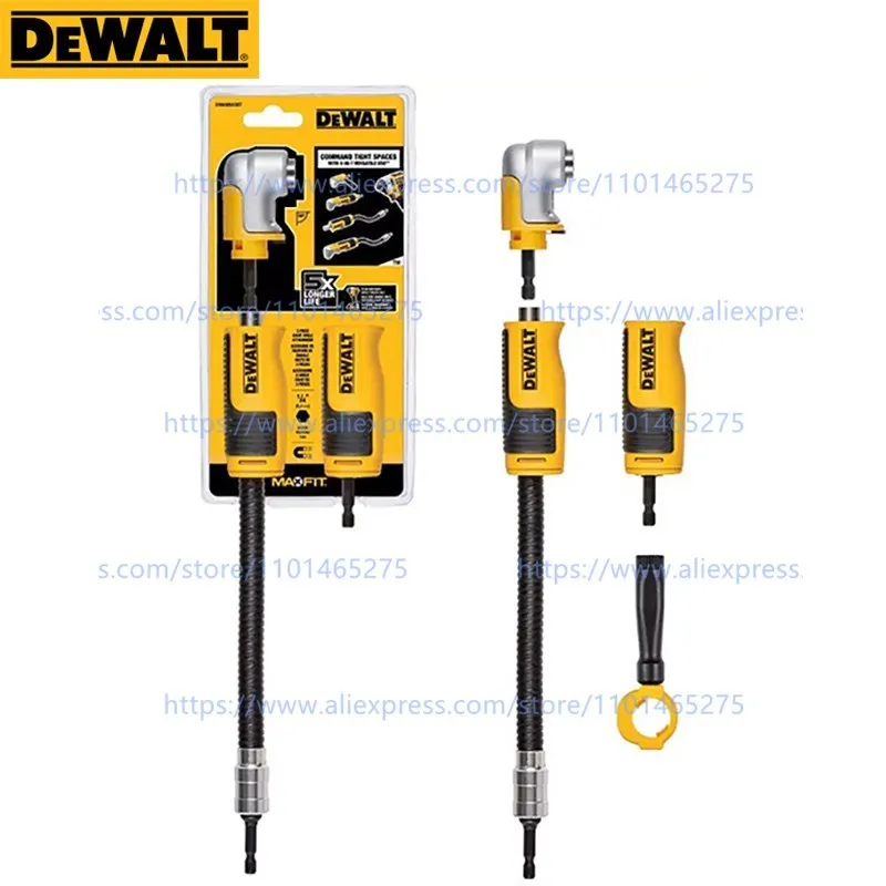 DEWALT DWAMRASET Modular Right Angle Attachment Set 4 in 1 Detachable Right Angle Adapter forImpact Screwdriver Electric Drill