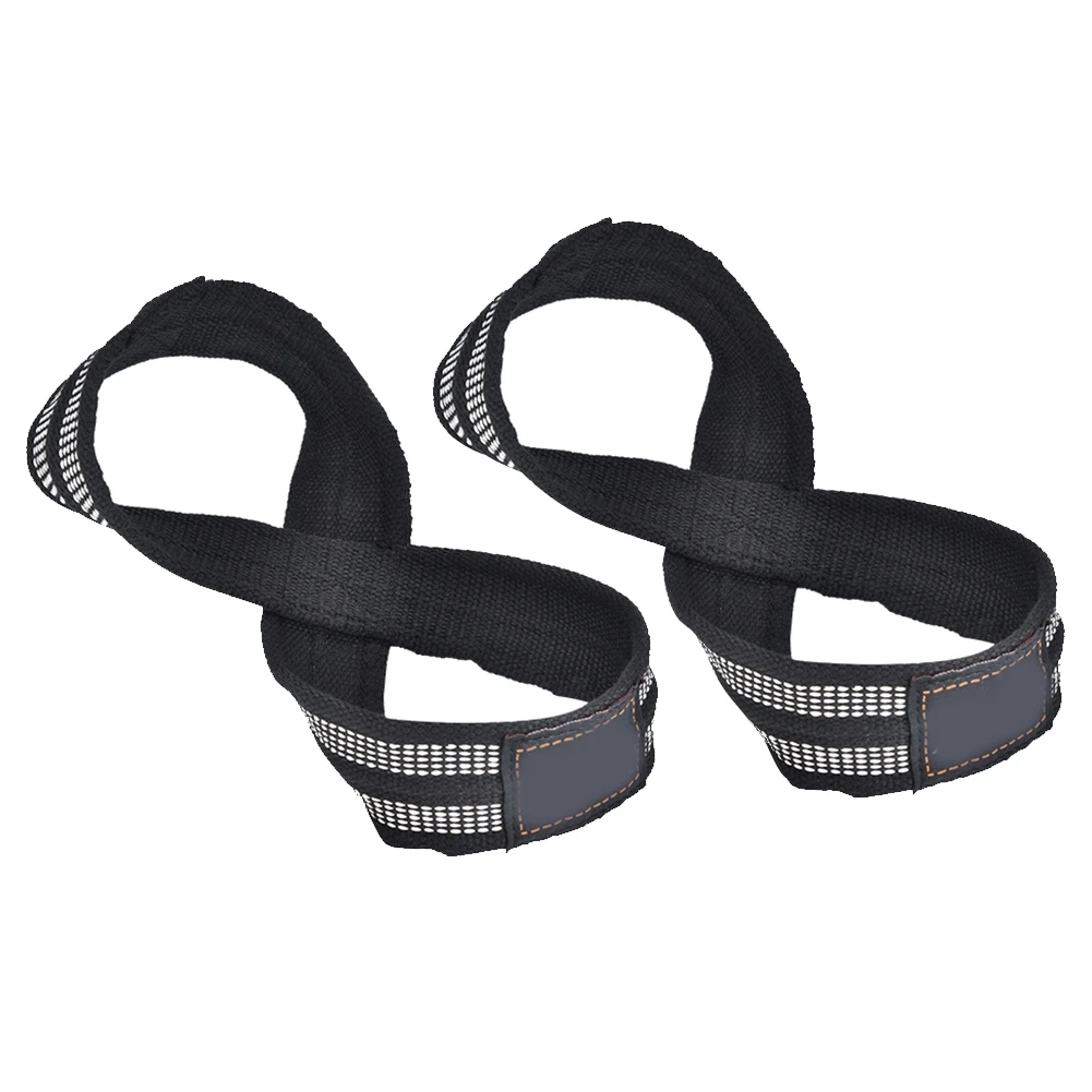 1 Pair Figure 8 Weight Lifting Straps Dead Lift Wrist Strap for Pull ups Horizontal Bar Powerlifting Gym Fitness Bodybuilding Eq