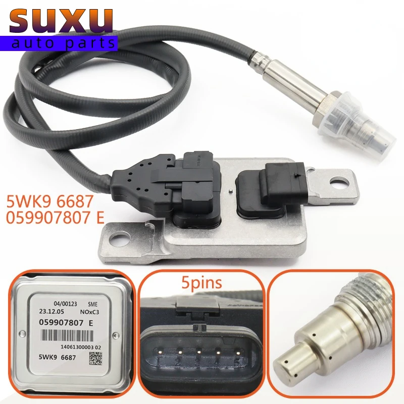 

Nitrogen Oxide Sensor NOx Sensor 059907807E 5WK96687 For VW Touareg TDI 09-12 Audi Q7 OEM 059907807A 03L907807A 059907807C