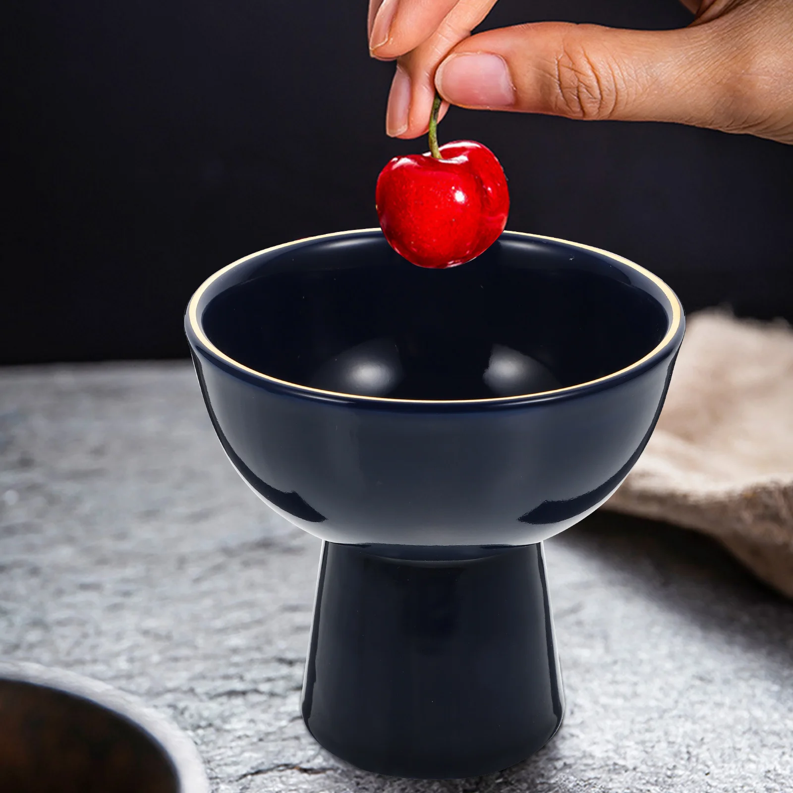 

1Pcs Ceramic Dessert Cup Delicate Smooth Ice Cream Sundae Pudding Cup for Home Coffee Shop Restaurant Salad Bowl