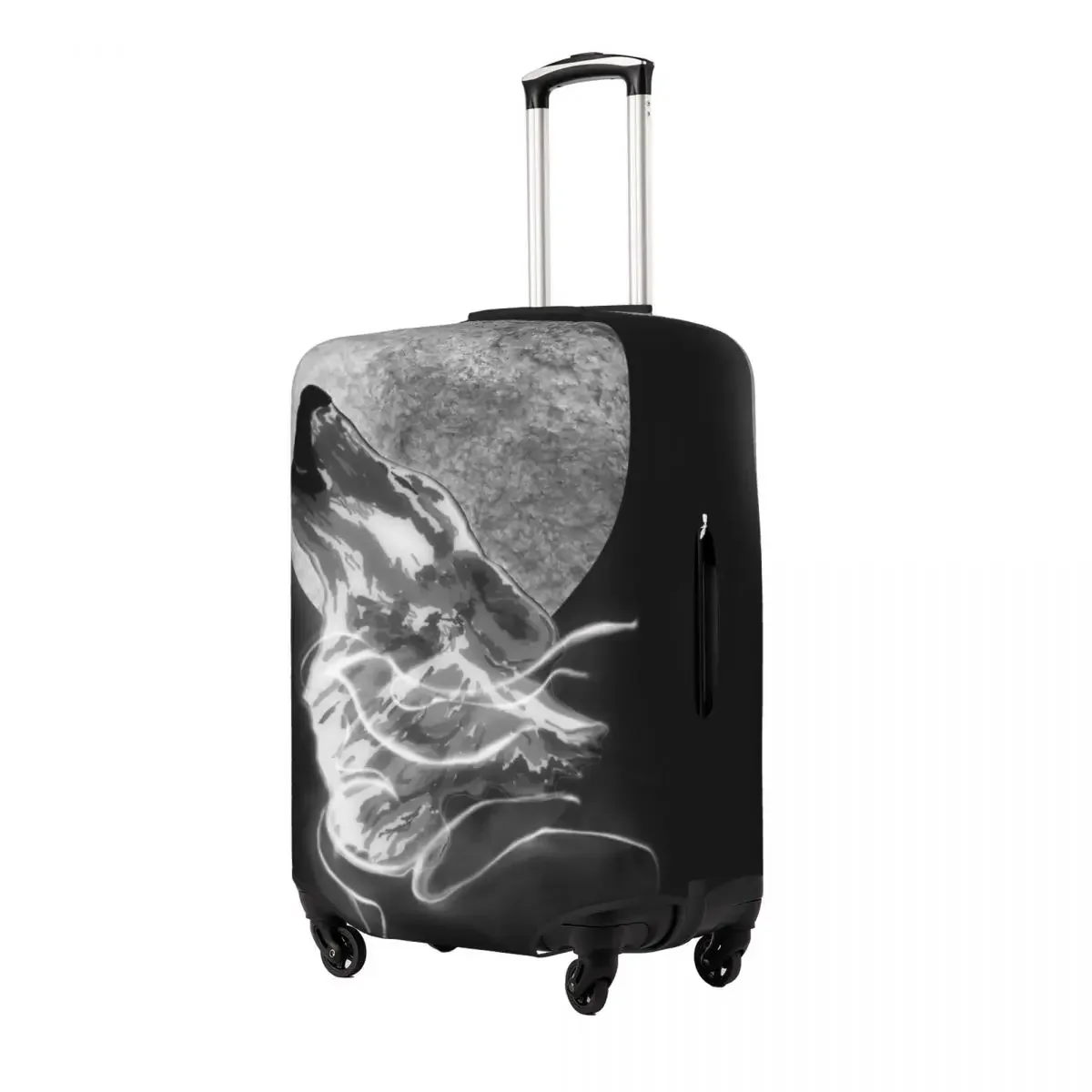 Wolf Moon Print Luggage Protective Dust Covers Elastic Waterproof 18-32inch Suitcase Cover Travel Accessories