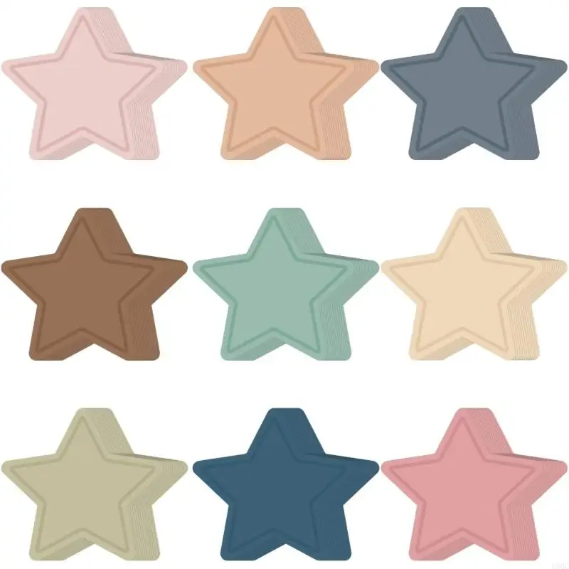 108pcs Star Paper Cutouts 3.5 inch Five Pointed Star Cutouts cho sinh nhật đám cưới D5QC