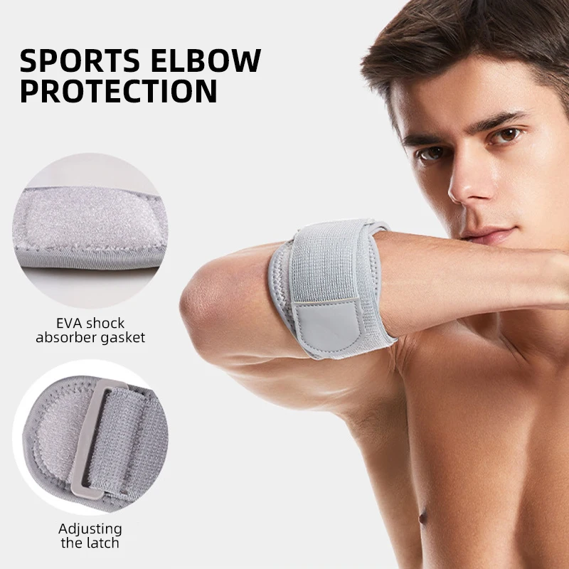 Adjustable Tennis Elbow Support Brace Guard Pads Golfer\'s Strap Elbow Lateral Pain Syndrome Epicondylitis Brace