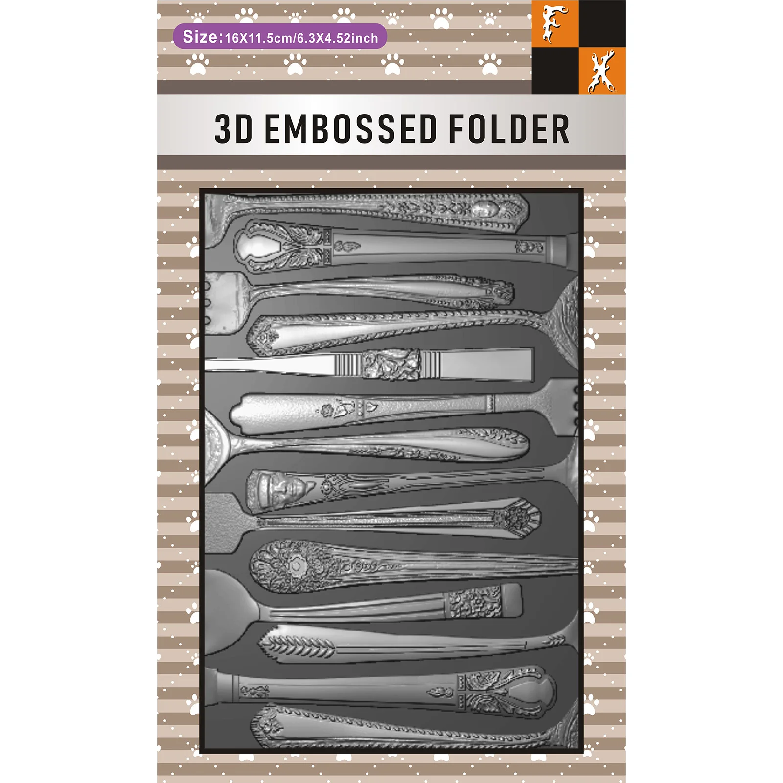 Hintergrunddesign mit Dekorationsmuster im Retro-Stil, 3D-geprägter Ordner, geeignet für DIY-Karten und Sammelalben – Kunststoff t