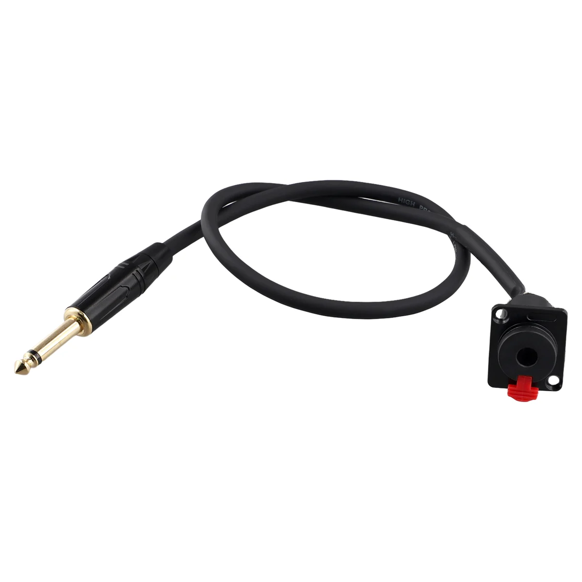 6.35mm Female Panel Mount to 6.35mm Male Connector Cable 6.35mm Female Socket to 6.35mm Male Headphone Extension Cable