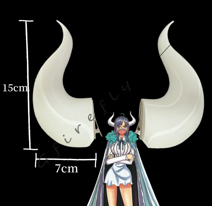 Universal White Devil Horn Prop Headwear for Anime Ox Horn Cosplay Accessories Halloween Comic-Con Show Hairpin Accessories view 2