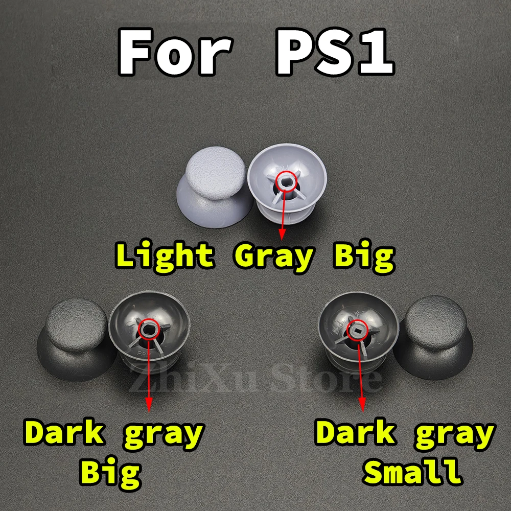 2-4pcs Replacement Analog Thumbstick Thumb Stick For PS1 Controller Black Gray Silicone Thumbstick Grips Caps