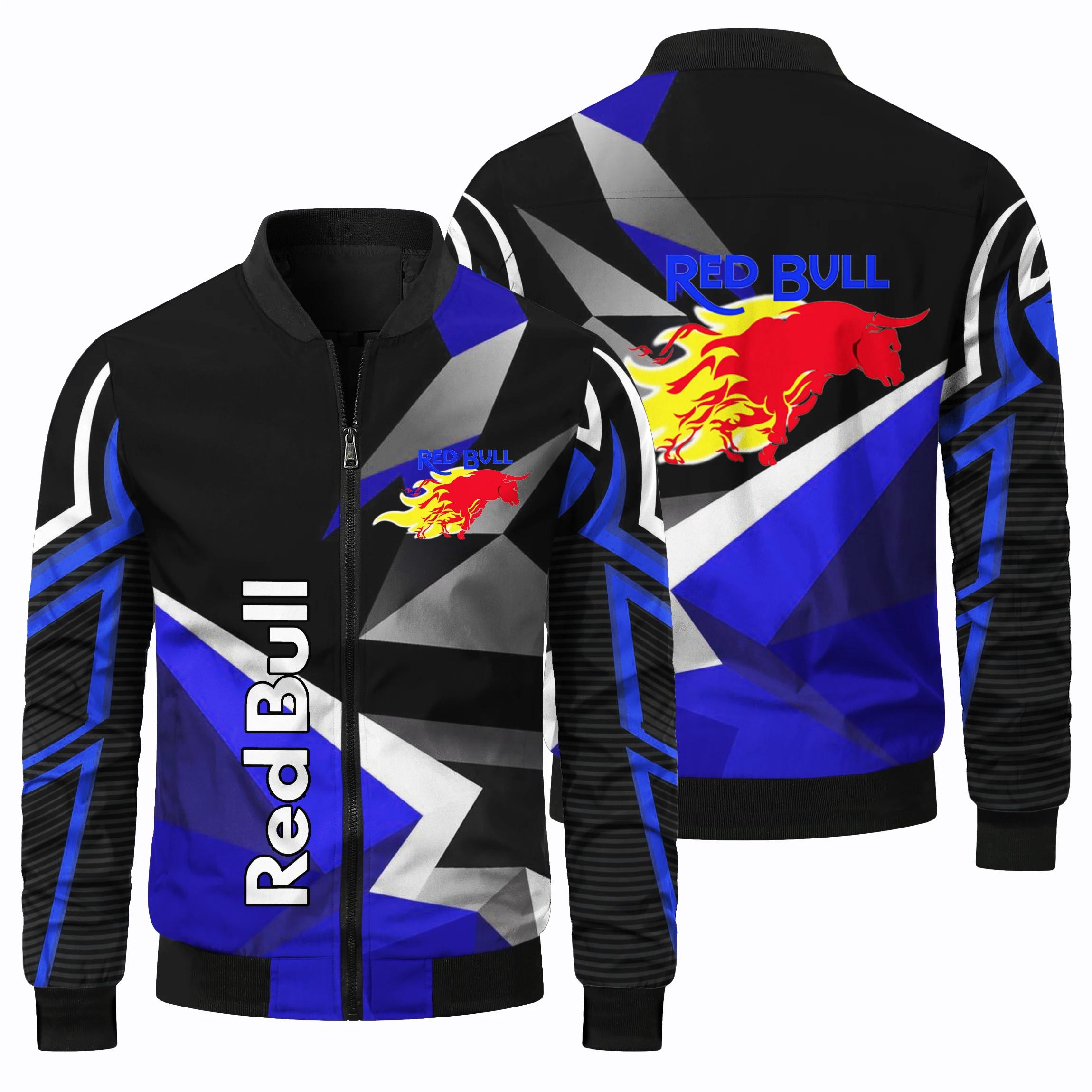 2025 New Red Bull Men's Racing Jacket Fashion Red Bull Logo Printed Coat Off Road Bicycle Riding Clothing Motorcycle Riding