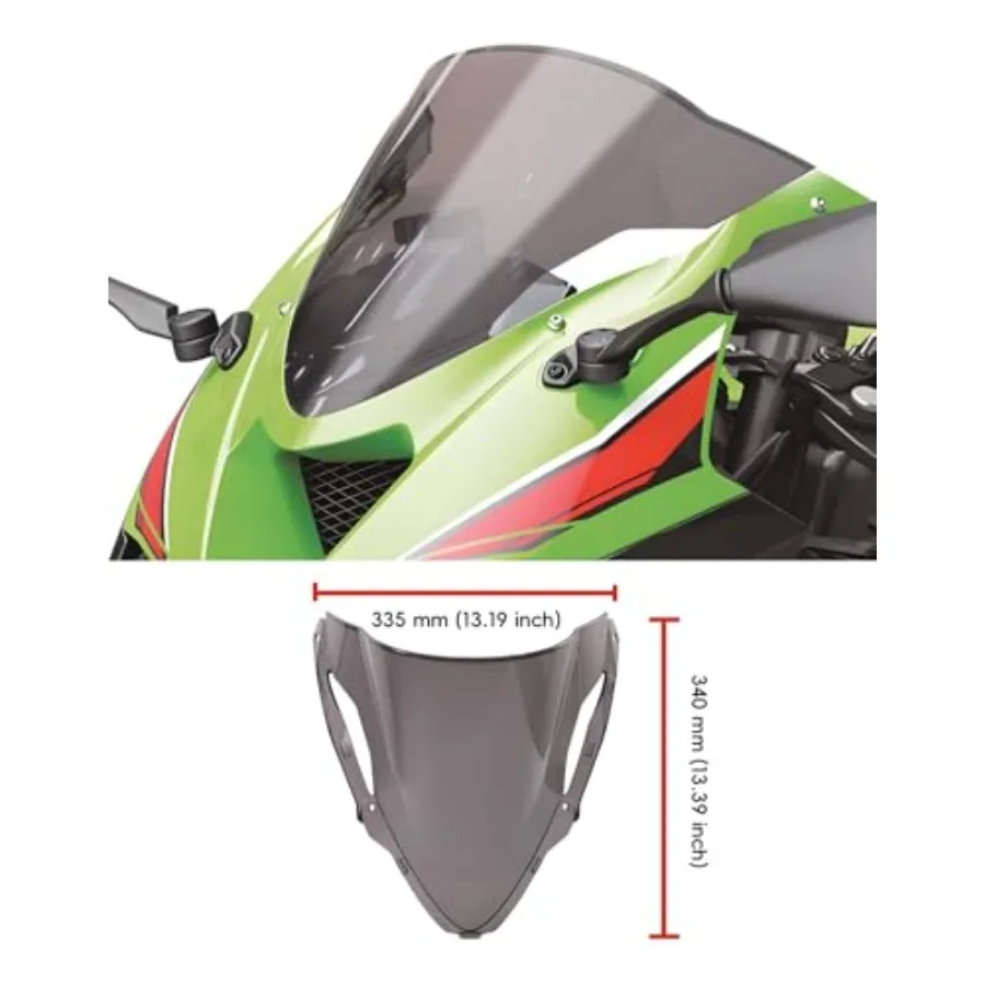 Windshield for Kawasaki Ninja ZX6R 2025 Motorcycle Windscreen Wind Shield Air Deflector for Kawasaki Ninja ZX6R ZX6R ZX636 ABS image 6