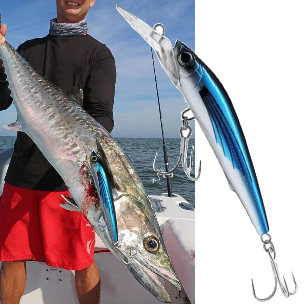 Deep Diving Minnow Fishing Trolling Lure 18cm 41g/24cm 100g Wobblers Artificial Hard Baits Mahi Wahoo Saltwater Fishing Tackle