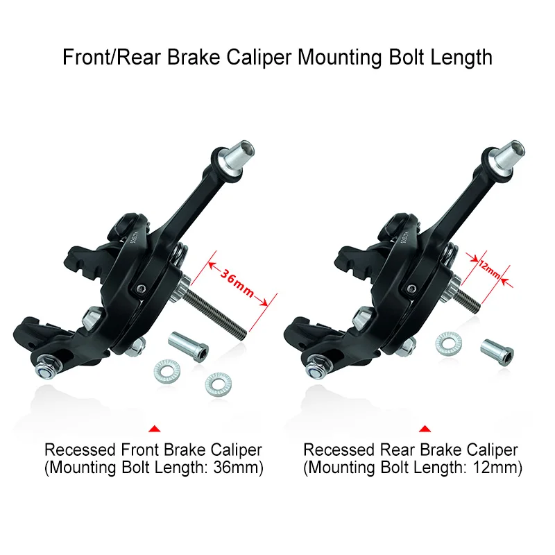 MAGICBROS Fixed Gear Bike Rear Brake Kit 31.8/22.2mm Aluminum Alloy Brake Levers & Caliper Brakes Bicycle Parts