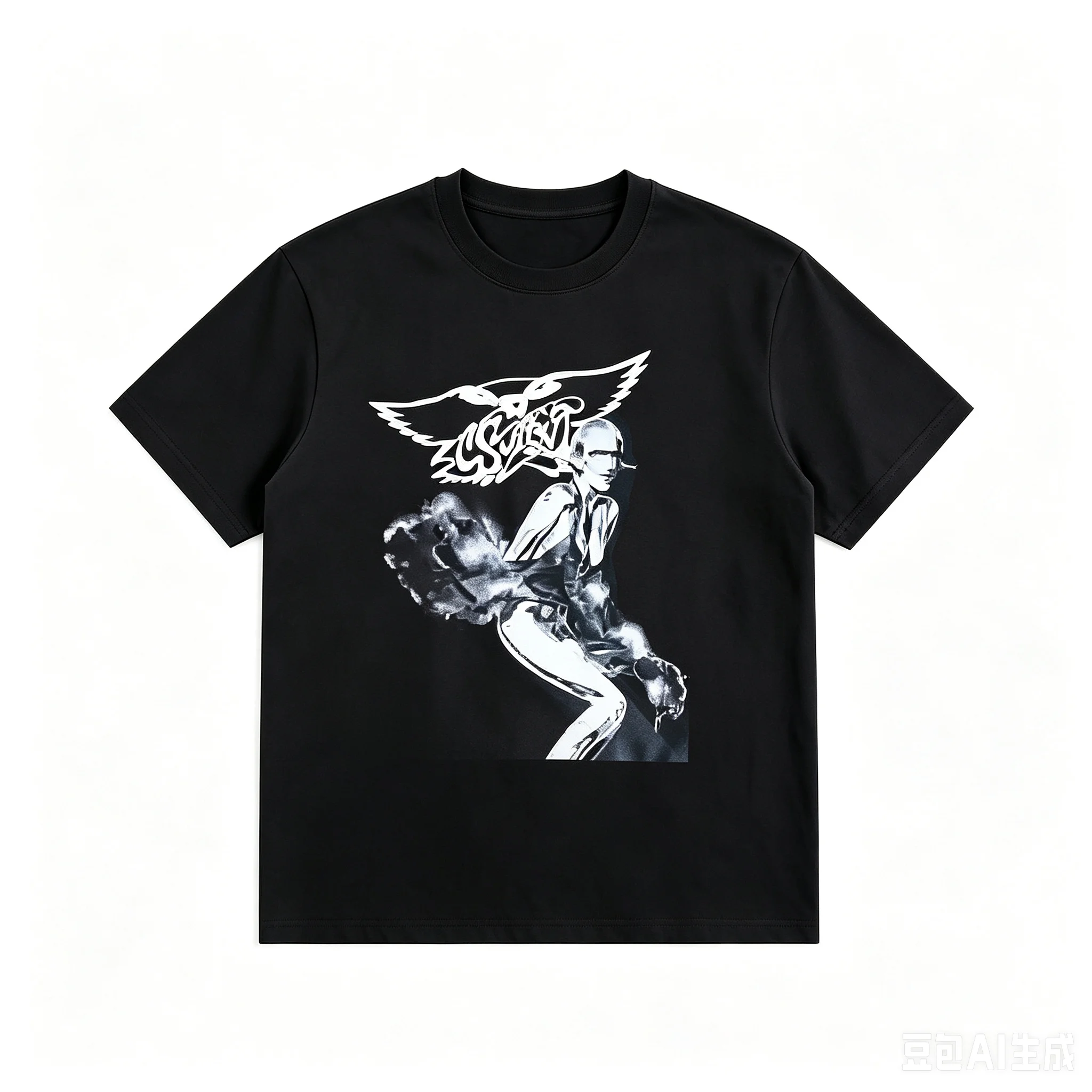 1pc Series Saint Round Neck Sexy Robot Printed Cotton T shirt Unisex Men Women Kids Streetwear Short Sleeve Tops