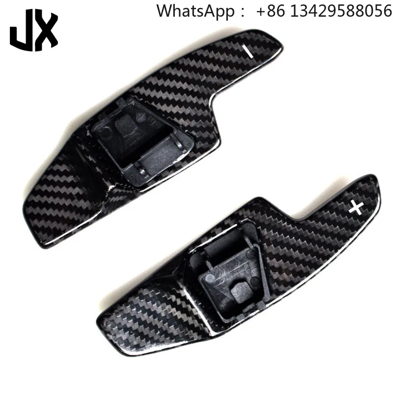 New Style Carbon Fiber Dry Steering Wheel Shift Paddles for Volkswagen VW Golf 8 CC TAYRON Tiguan Compatible