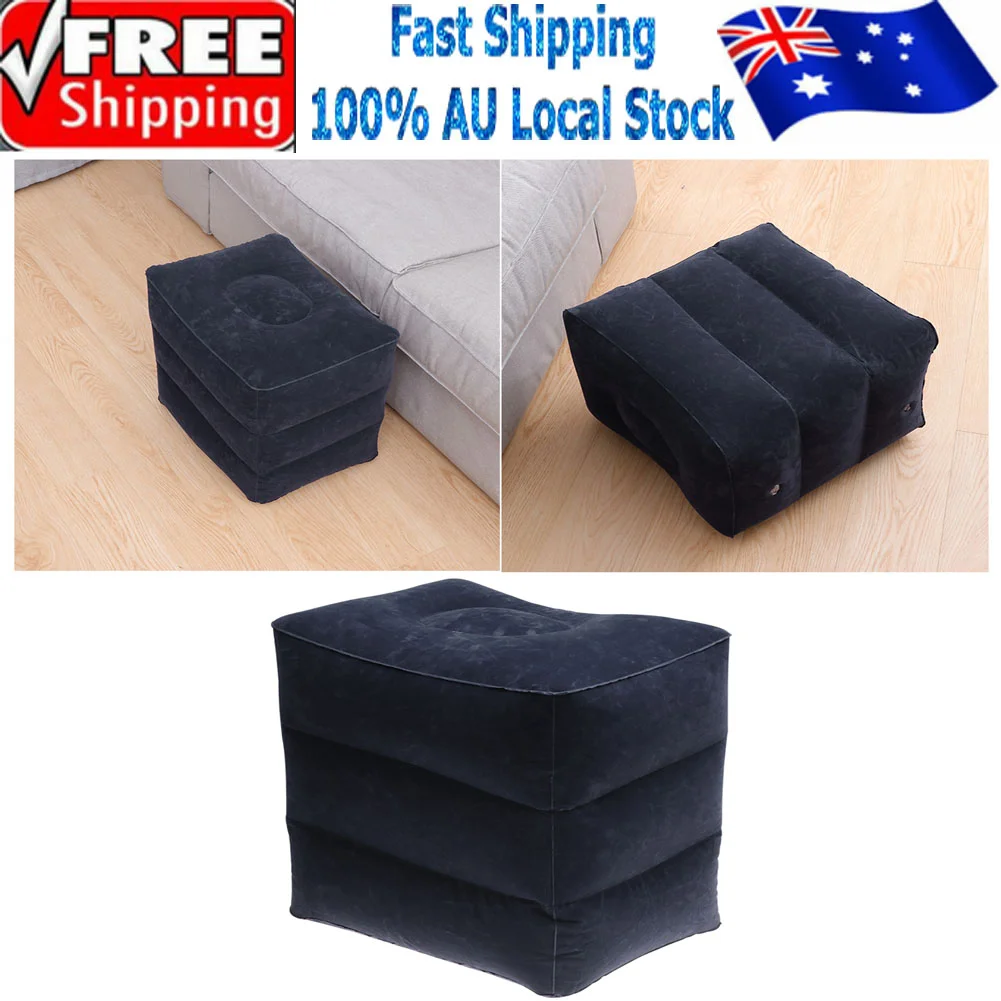 Plane Foot Rest Cushion Airplane Flight Travel Cot Pillows Inflatable Footrest Footstool Toddler