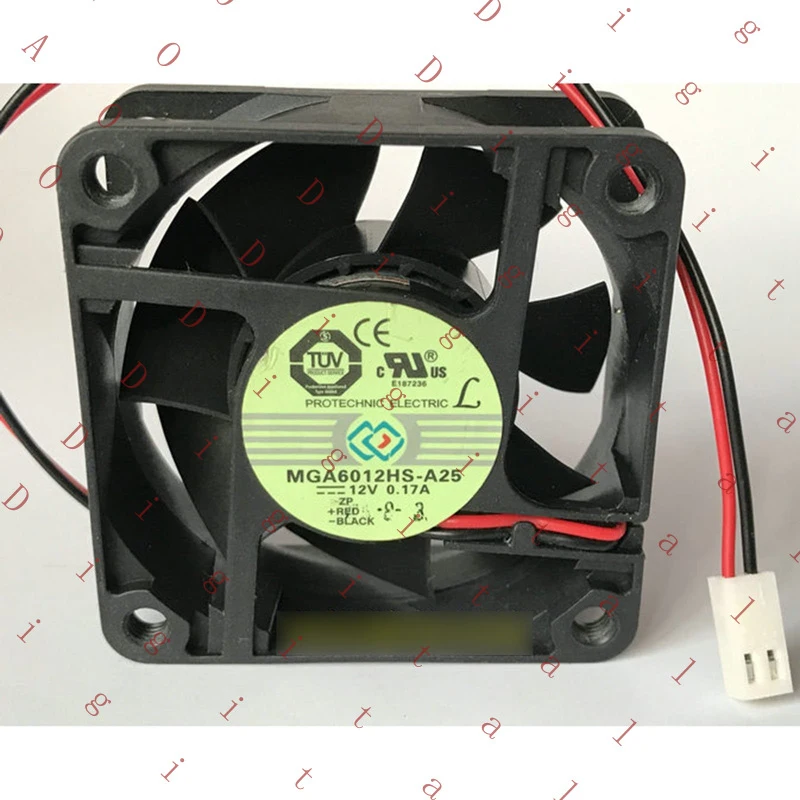 RT+   M 1pcs New FOR  MAGIC MGA6012HS-A25 DC12V 0.17A 2-wire cooling fan