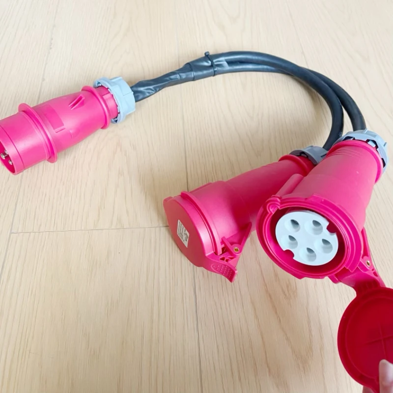 

63A or 32A cm Two 32A female, one point two, electric box power cord 63A aviation plug Brand new in stock