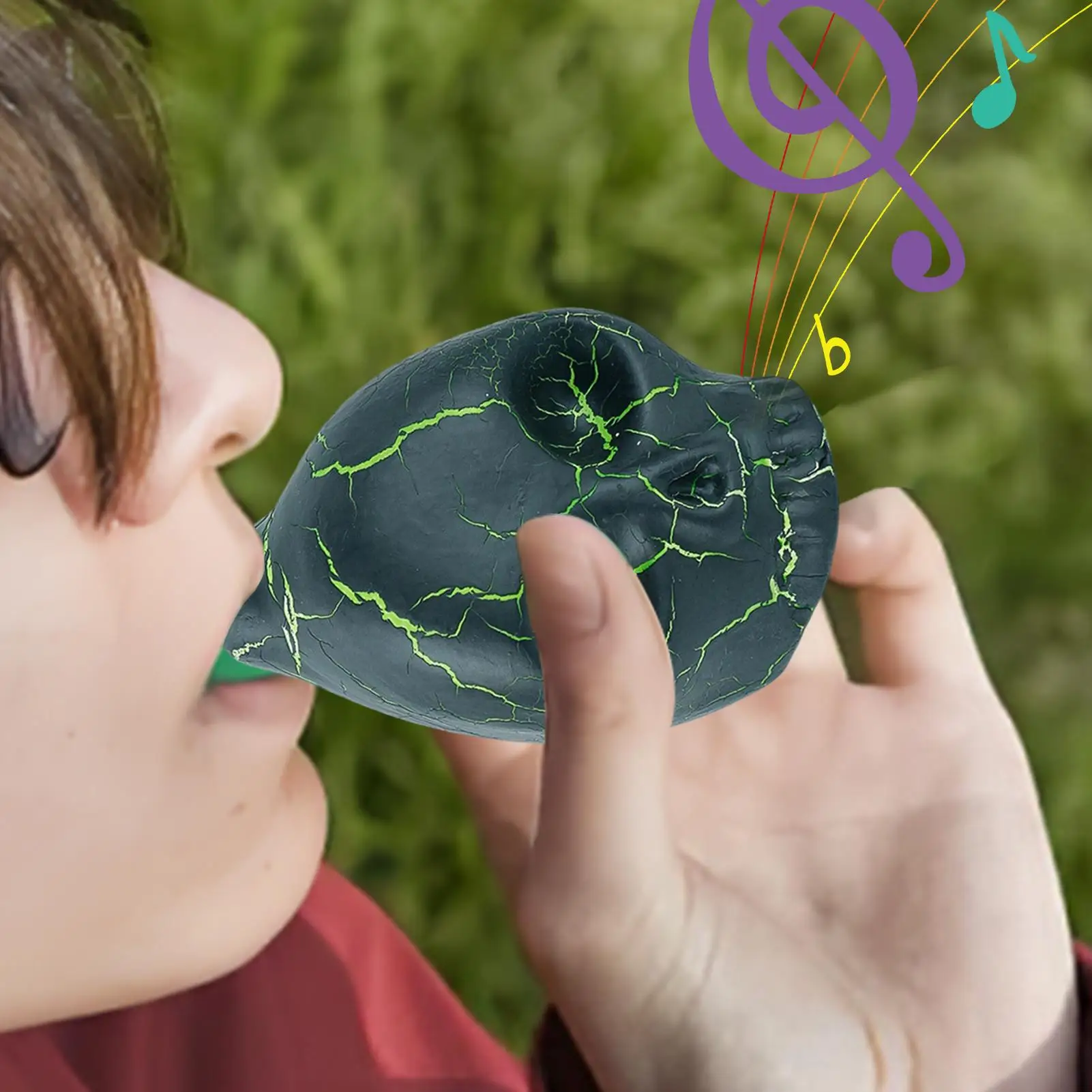 

Ancient Ceramic Death Whistle Authentic Scream Sound Aztec type Artifact For Halloween & Collections, Cultural Display