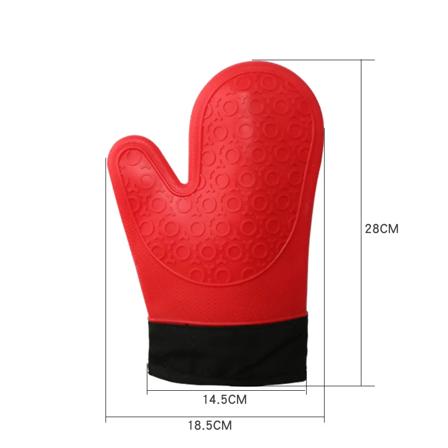 

Silicone Heat-Resistant Gloves Cooking Barbecue Gants Silicone Kitchen Glove Home Heat Resistant Gloves Microwave Mittens Oven