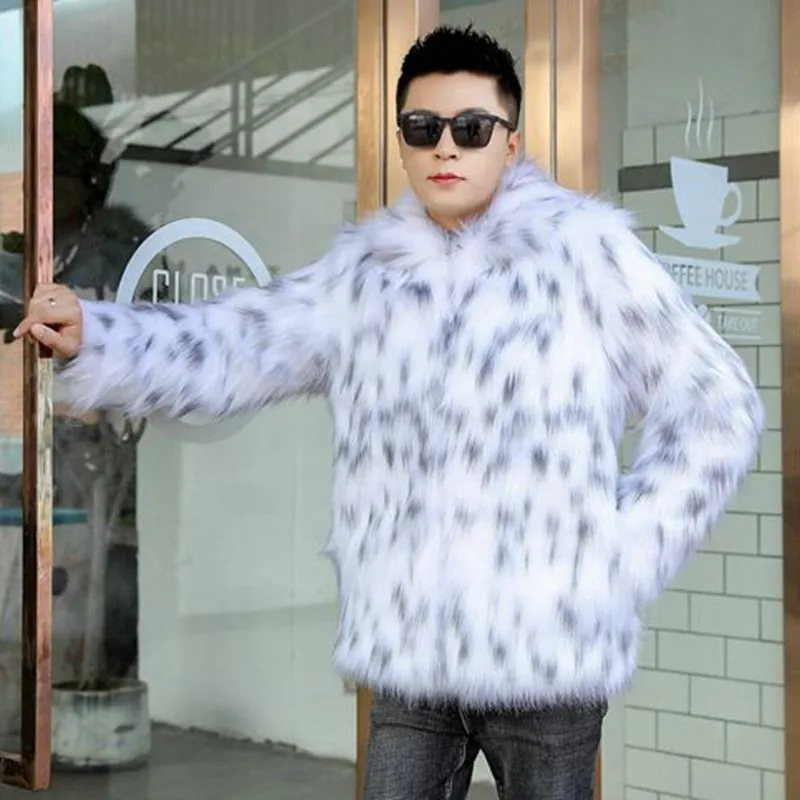 

Higher Quality Winter Jacket Fur Coat Men Brand Thick Faux Fur Coat Long Sleeve Windbreaker Luxury Warm Free Shipping Tops New