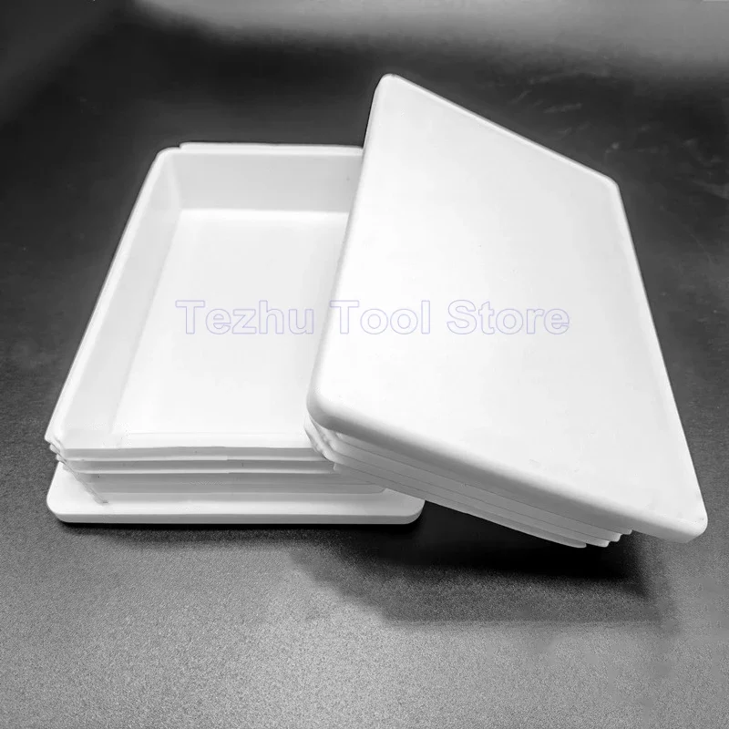 

White Plastic Square Blanking End Cap Tube Pipe Insert Plug Bung Furniture Leg Anti Slip Feet Protector Pad