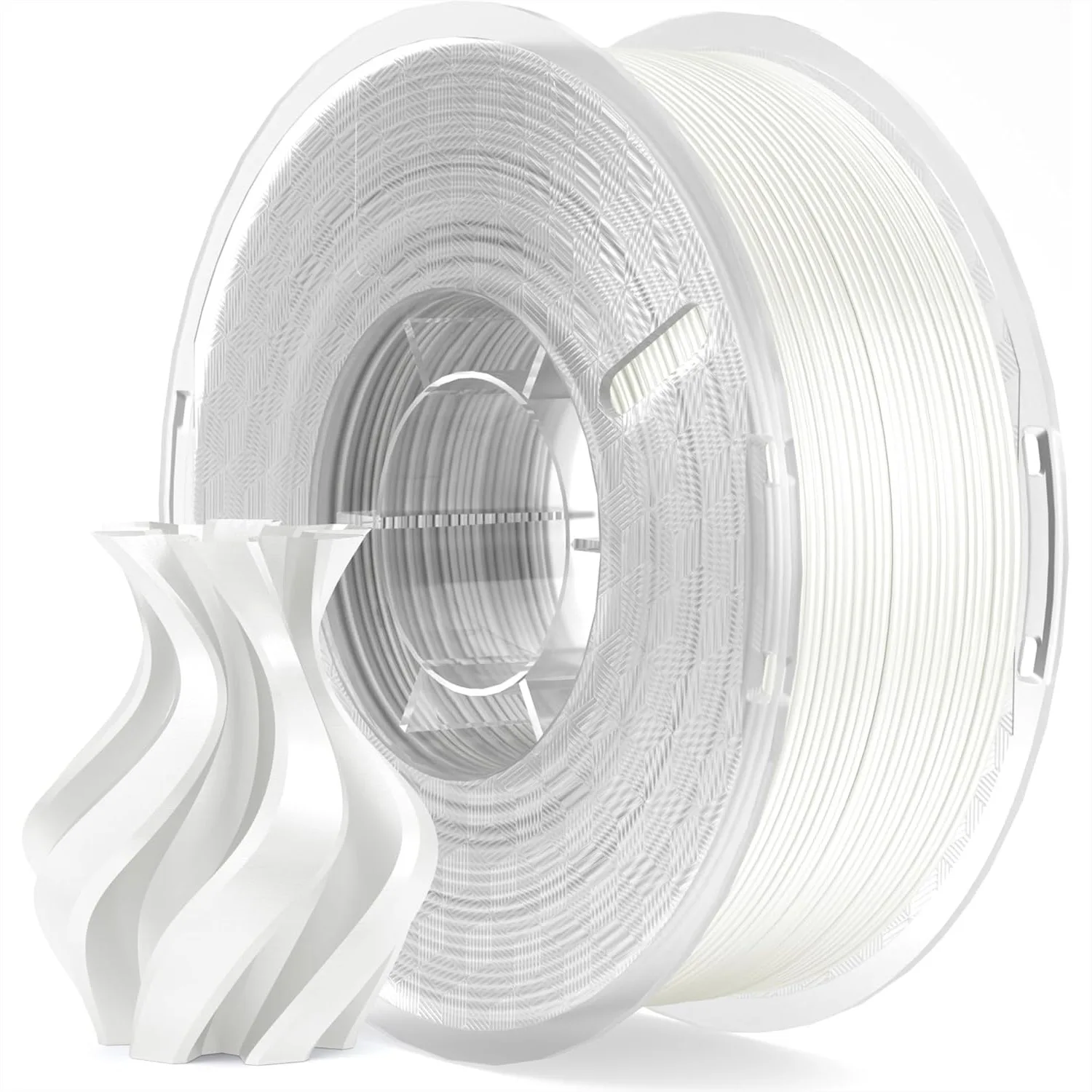 

Silk PLA Filament 1.75mm White 1KG, 3D Printer Filament Dimensional Accuracy +/- 0.02mm, 1kg Plastic Spool(2.2lbs) for FDM 3D