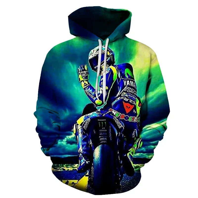 Vintage Motorcycle Hooded Shirt Men's Clothing 3d Oversized Sweatshirts Pullover Fashion Hoodies Cool Streetwear Tops Outdoor