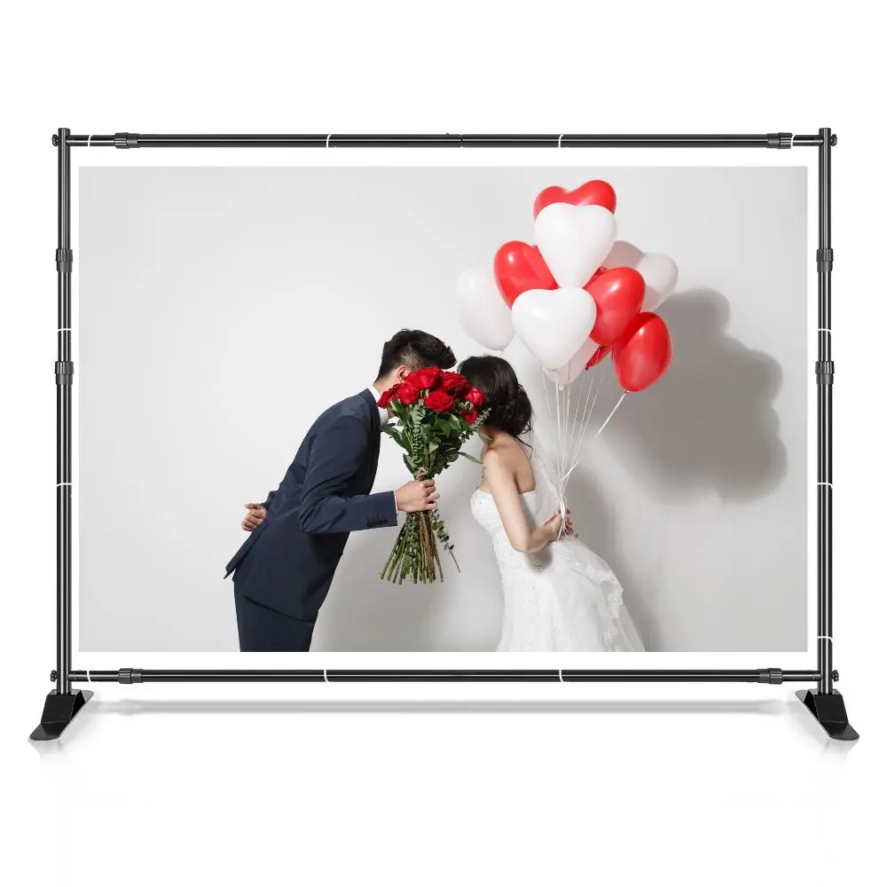 Background Stand Photo Frame Photography Double-Crossbar Wedding Outdoor Bithday Decoration School Photographic Backdrop Party