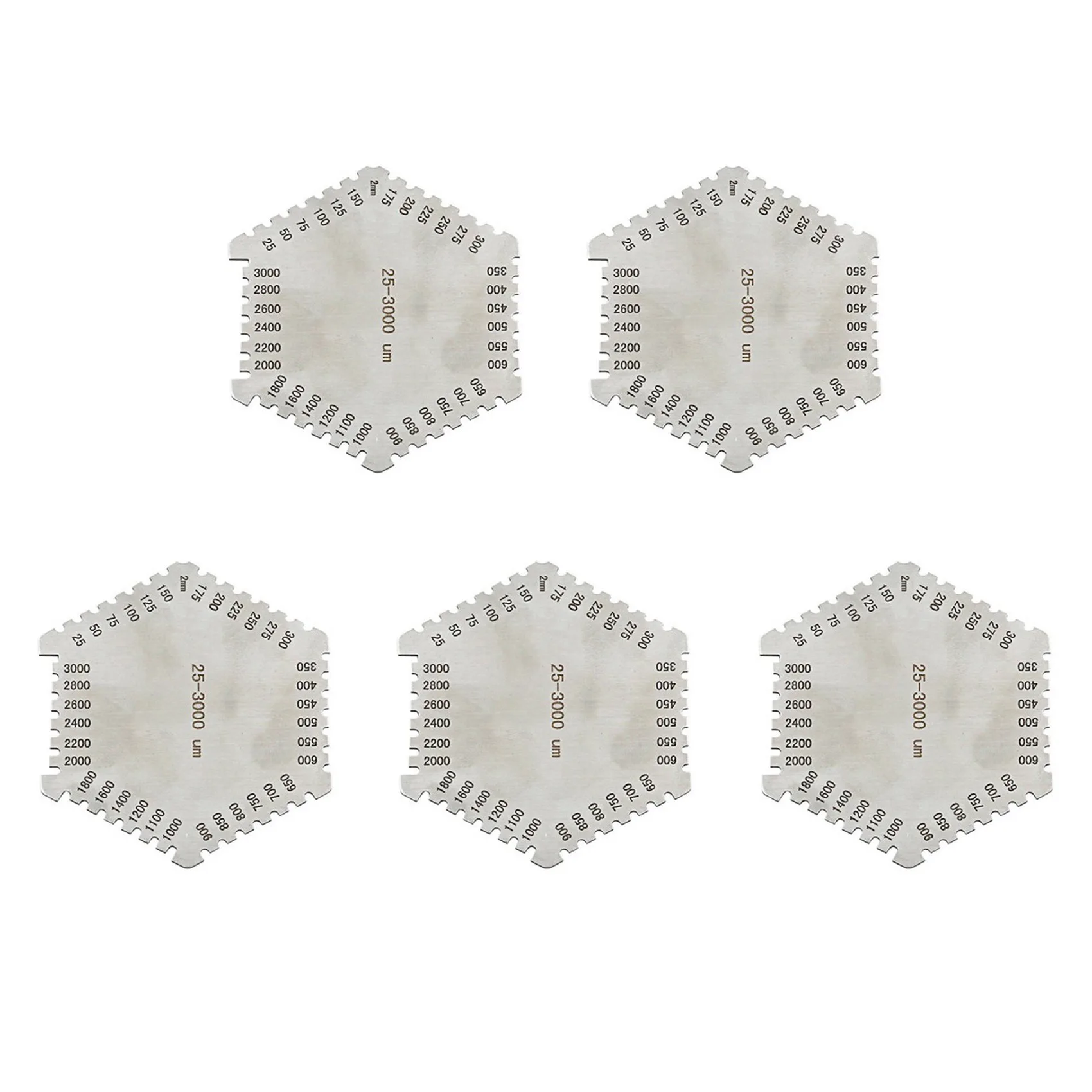 AA81-5X High Precision Stainless Steel Hexagon Wet Film Comb Instrument Stainless Steel Wet Diaphragm Thickness Gauge