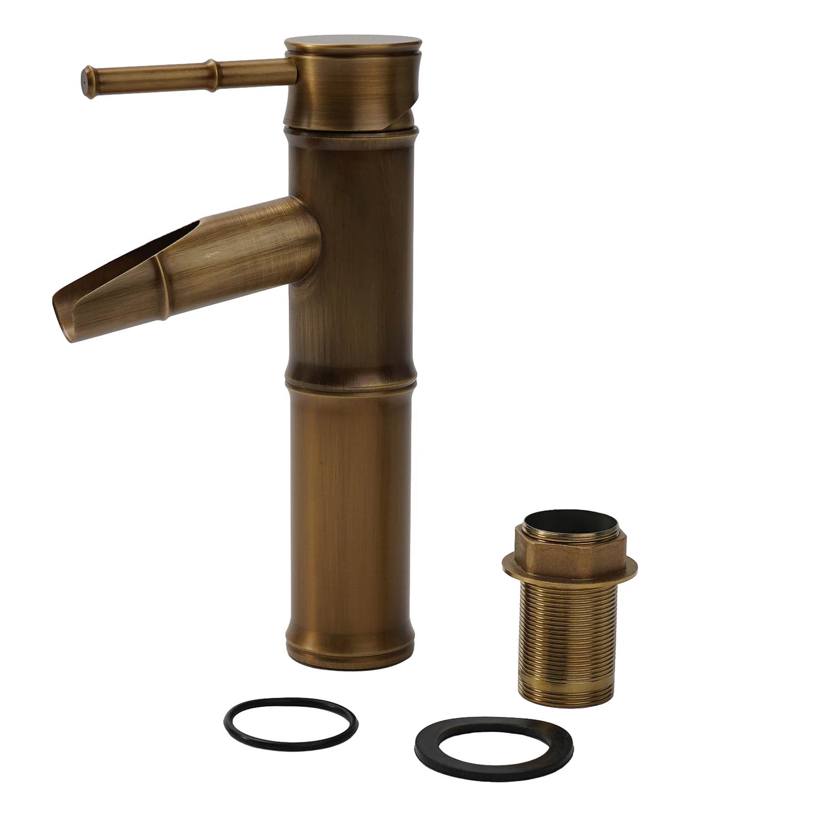 Bathroom Basin Faucet Rust-free Anti-corrosion Antique Brass Brown Deck Mounted Hot And Cold Water Kitchen European