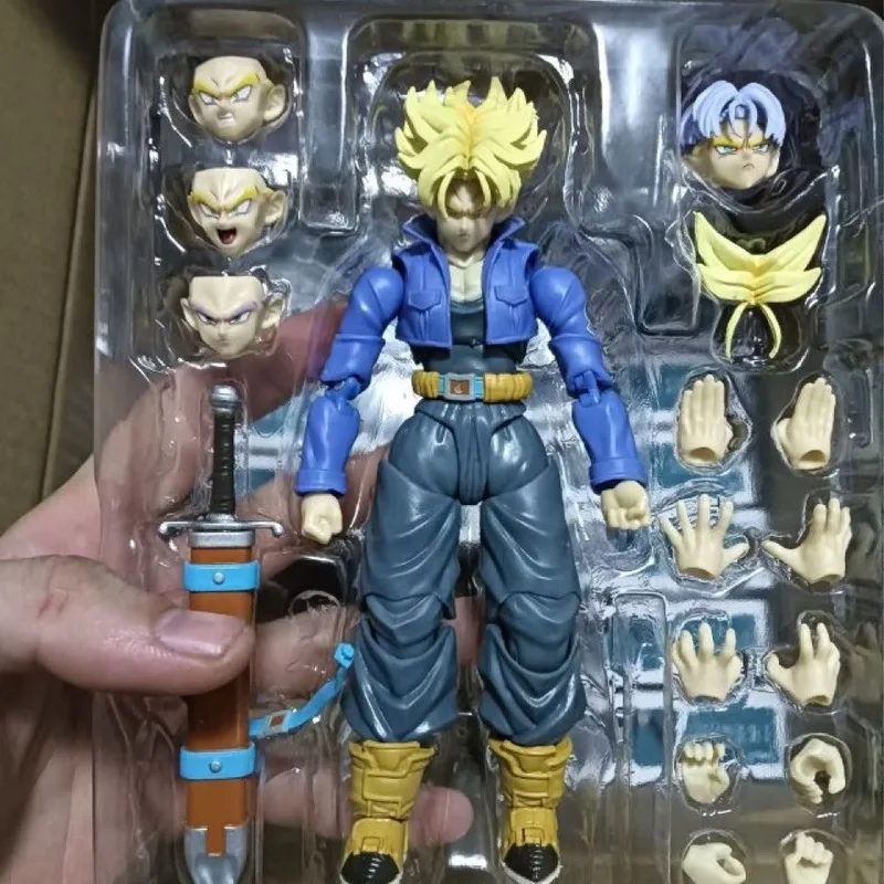 

SHF Tranx в наличии, коробка Future Boy Super Saiyan Dragon Ball, вращающаяся игрушка, модель фигурки, праздничный подарок