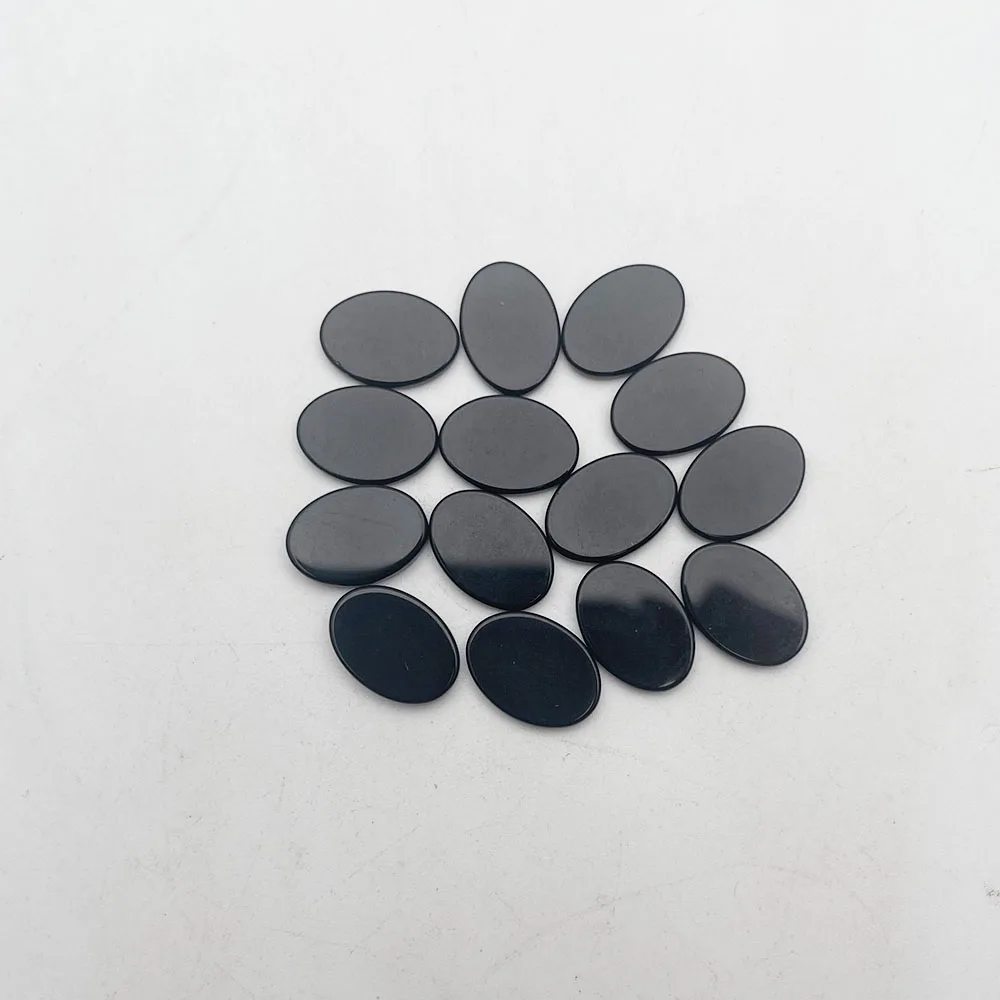 Fashion black Obsidian Double flat bottom cab cabochon for jewelry making 10x14MM 12PCS Ring necklace patch Necklace Accessories