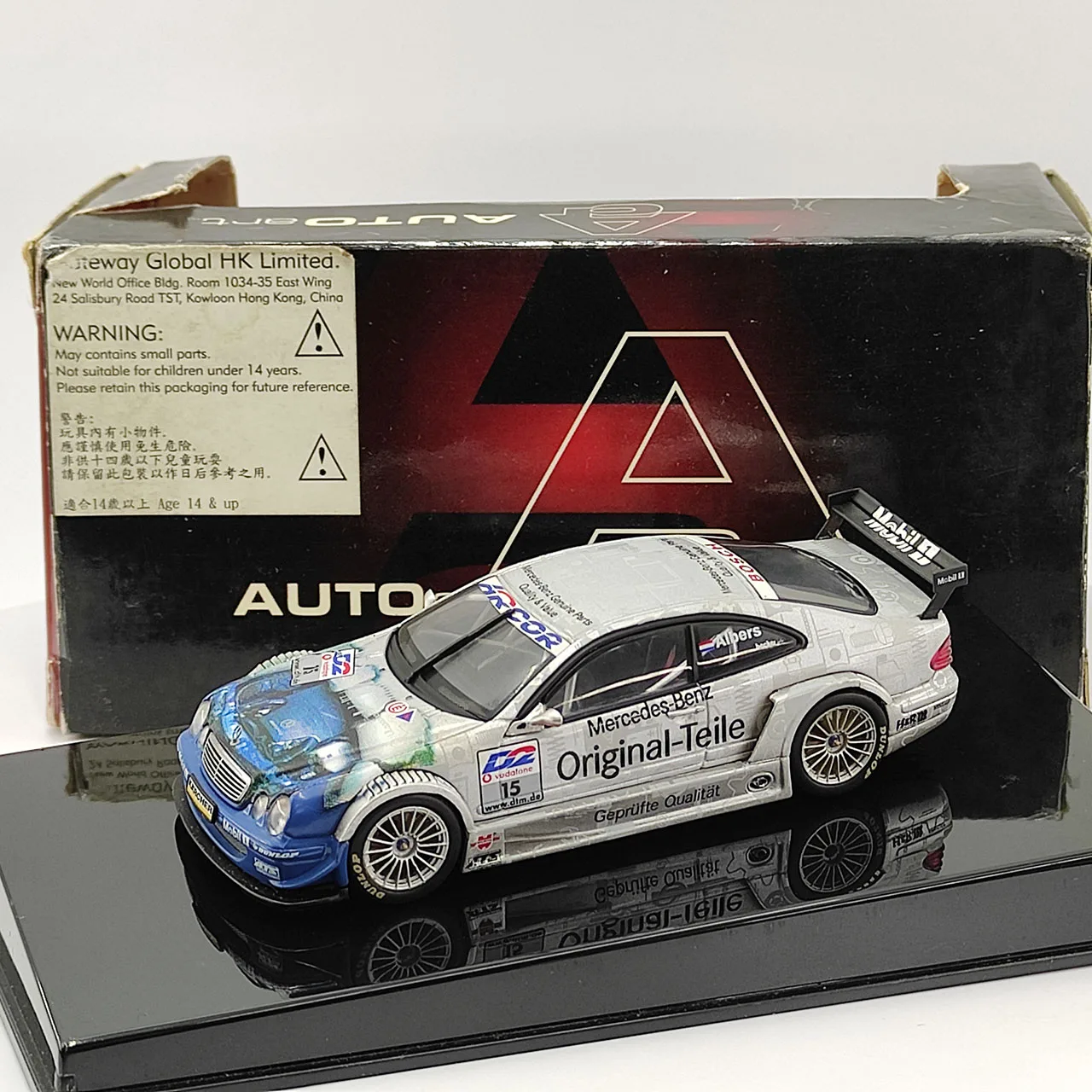

Defect Diecast AUTO 1:43 Scale Benz CLK DTM 2001 #15 Alloy Car Model Collectible Toy Gift Souvenir Display Ornament