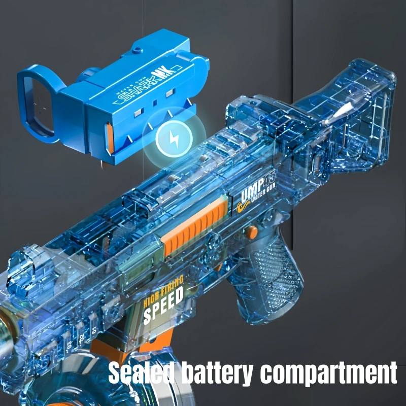 Chama simulada pistola de água elétrica para crianças sensor luz alta pressão automática watergun crianças verão ao ar livre praia piscina brinquedo