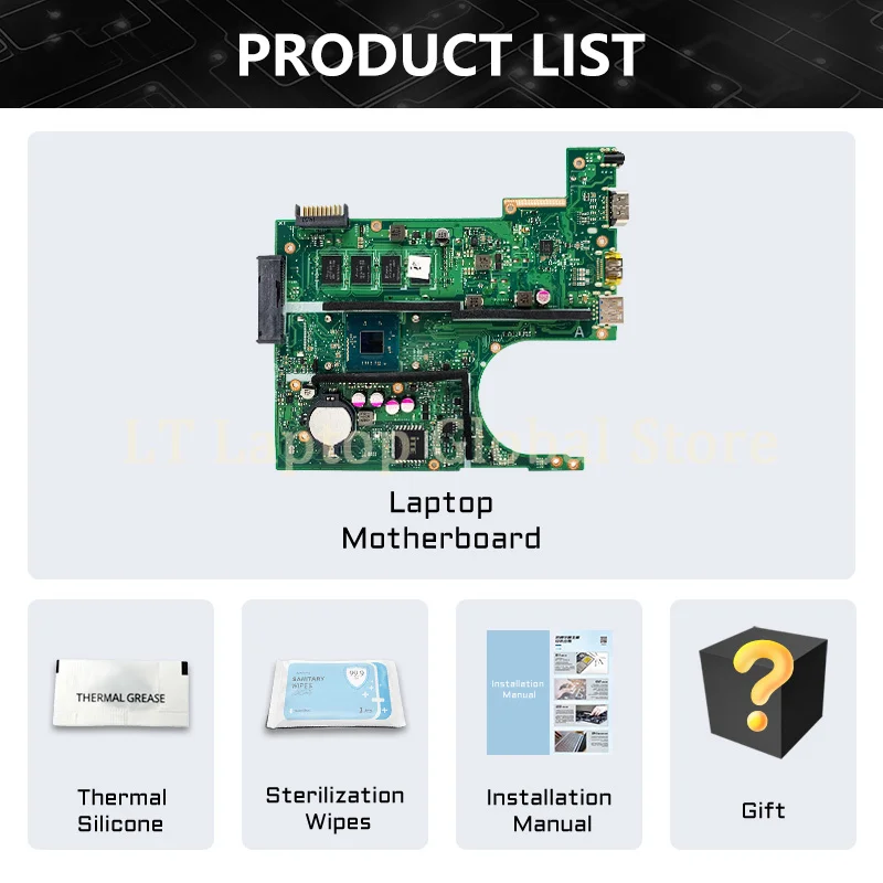 X200MA Mainboard For ASUS F200MA K200MA D200M X200M Laptop Motherboard With N2815 N2840 N3540 N3530 2G/4GB RAM LVDS EDP