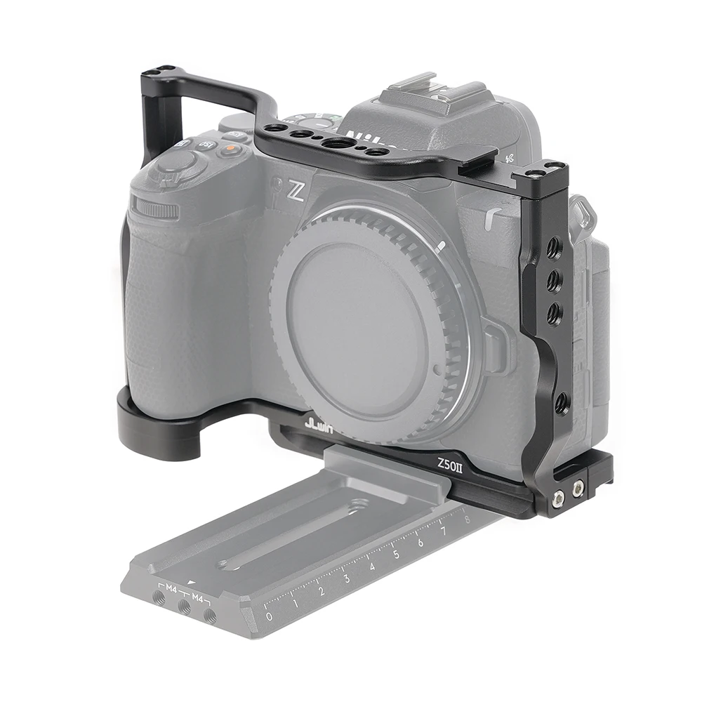 FOTGA Camera Cage Aluminum Alloy Camera Video Cage with Dual Cold Shoe Mount Numerous Replacement For Nikon Z50 II Camera Frame
