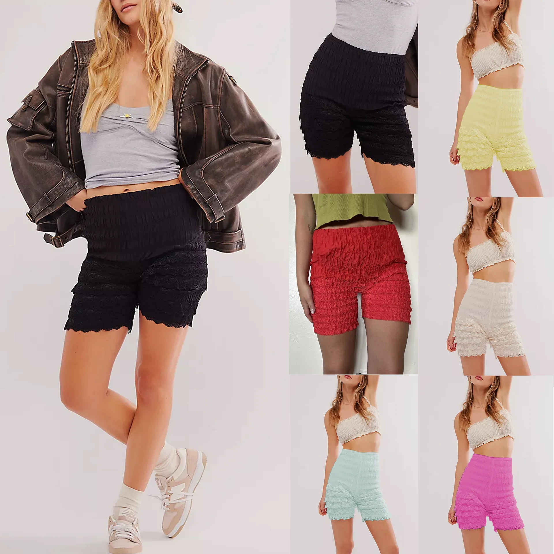 

Lolita Lace Shorts Women's Sweet Pure Desire Sexy Hot Girl High Waist Multi Color Cake Shorts